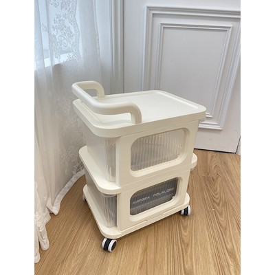 客厅可移动茶几床头柜小推车沙发边几摆件现代简约家用零食置物架