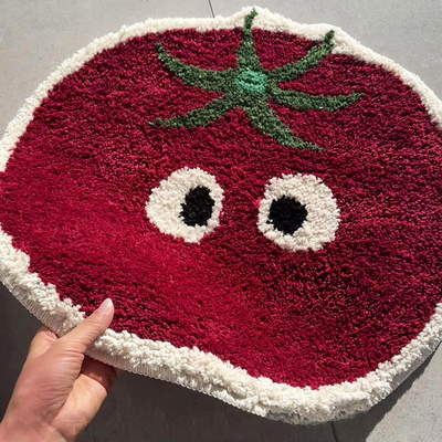 可爱番茄浴室地垫门口吸水防滑垫家用卧室装饰厕所脚垫洗手间地毯