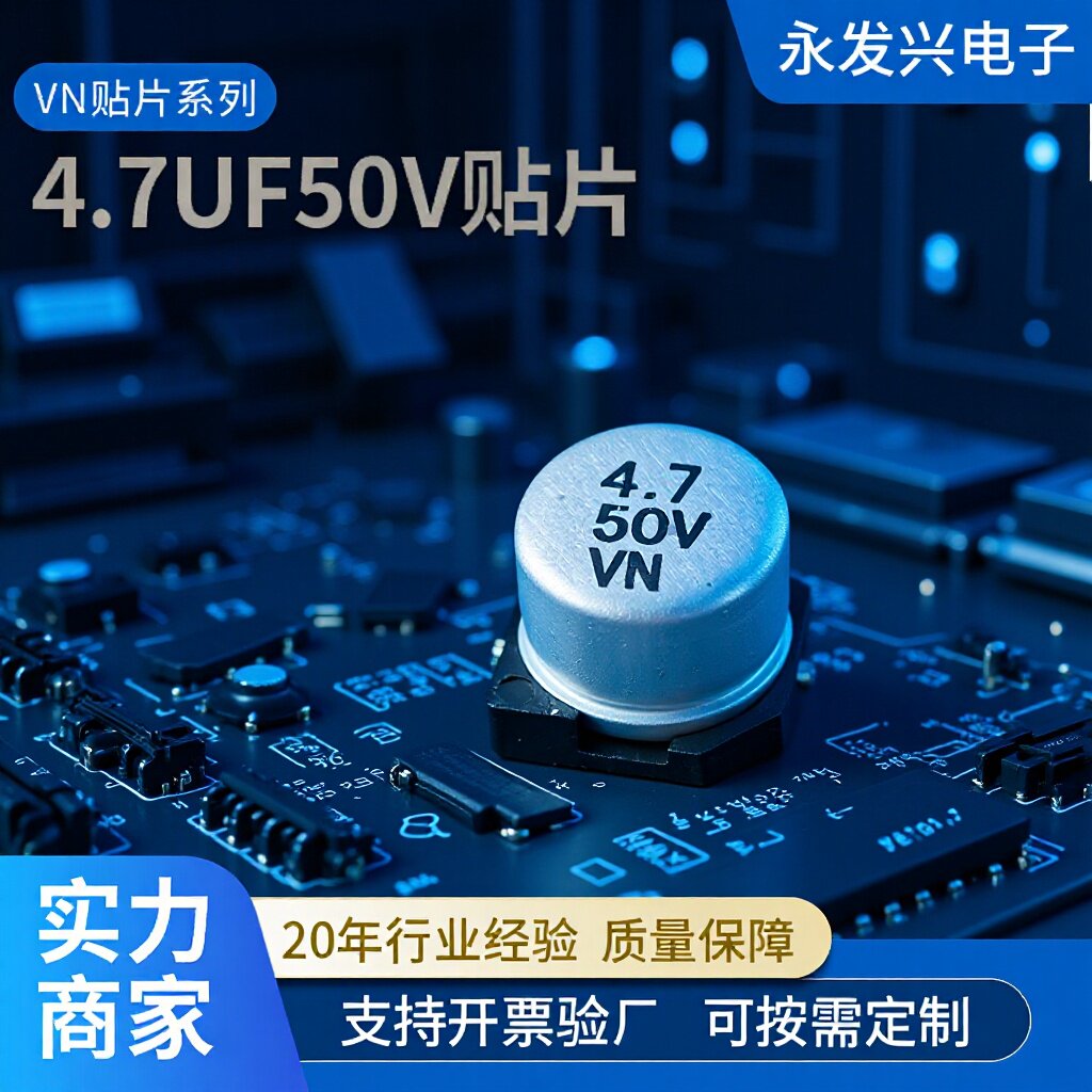 4.7UF50V铝电解电容器耐高温低阻高频音频音响专用长寿命源头工厂