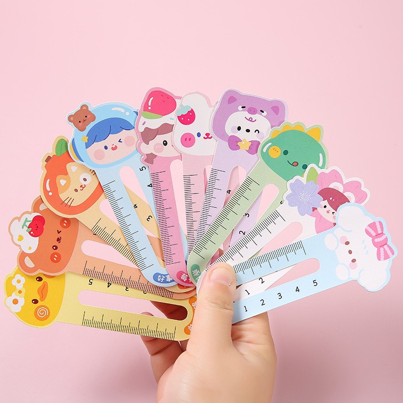 小动物标尺书签儿童小学生用创意卡通书签夹纸质书签奖励学生礼品图片