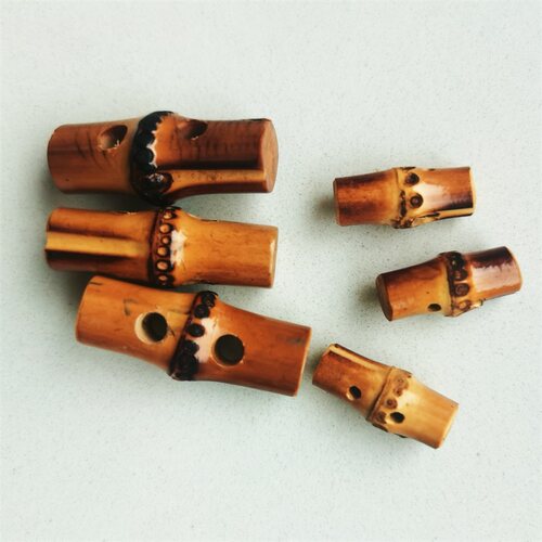 两个规格新款高品2眼竹扣diy包配件扣子布艺编织皮革包3元/个起