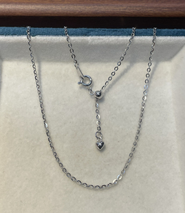 S925银镀金白金闪O链 百搭通勤锁骨链 1.6mm个性