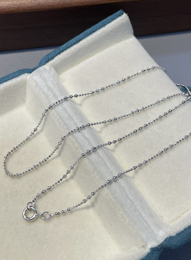 S925银镀白金豆豆满天星珠珠锁骨链 细款项链