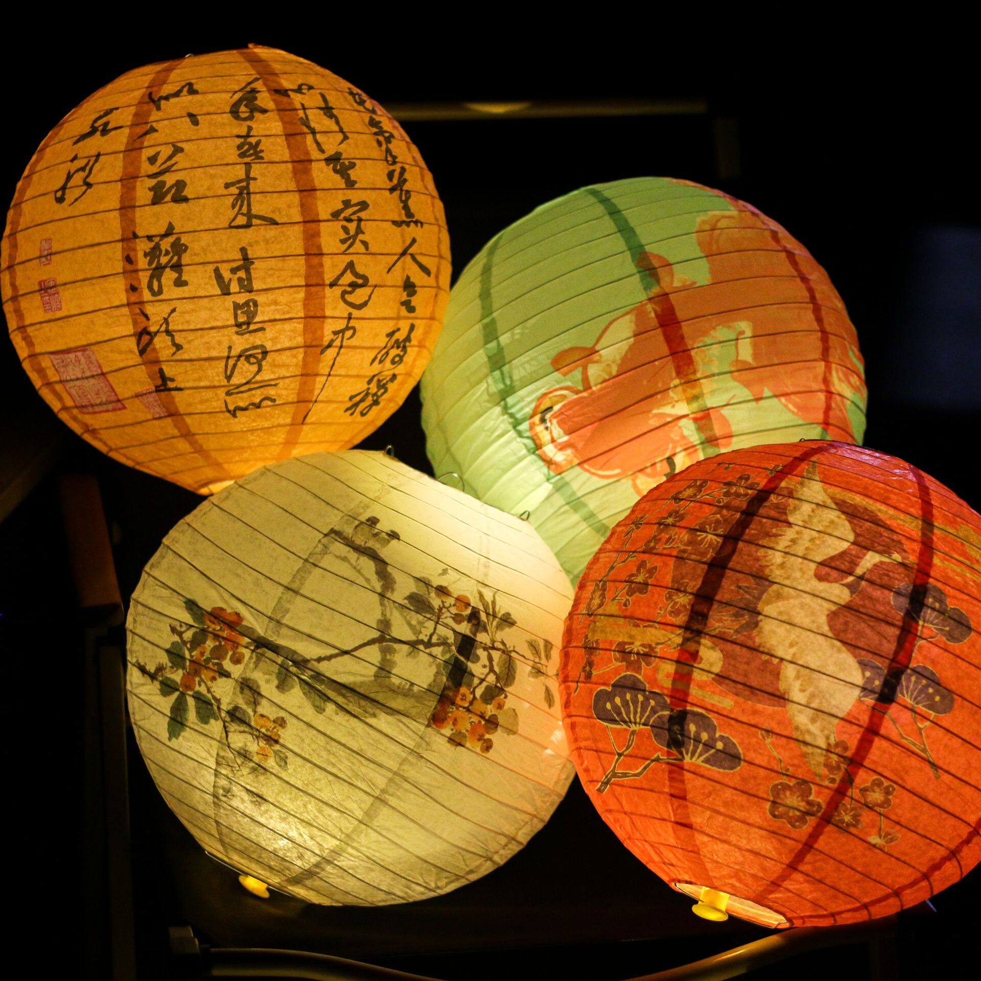 庭院30cm纸灯笼纸质国风图片