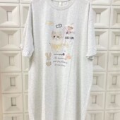 2026美芽草28211棉质睡衣女夏季 带胸垫圆领卡通可爱少女家居印花