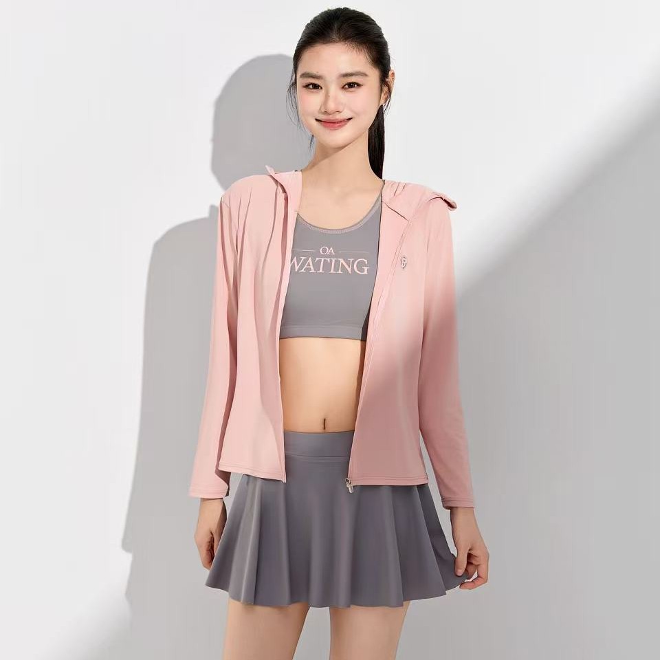 维佳诗26312新款成人泳衣女分体长袖外套连帽防晒户外玩水游泳衣