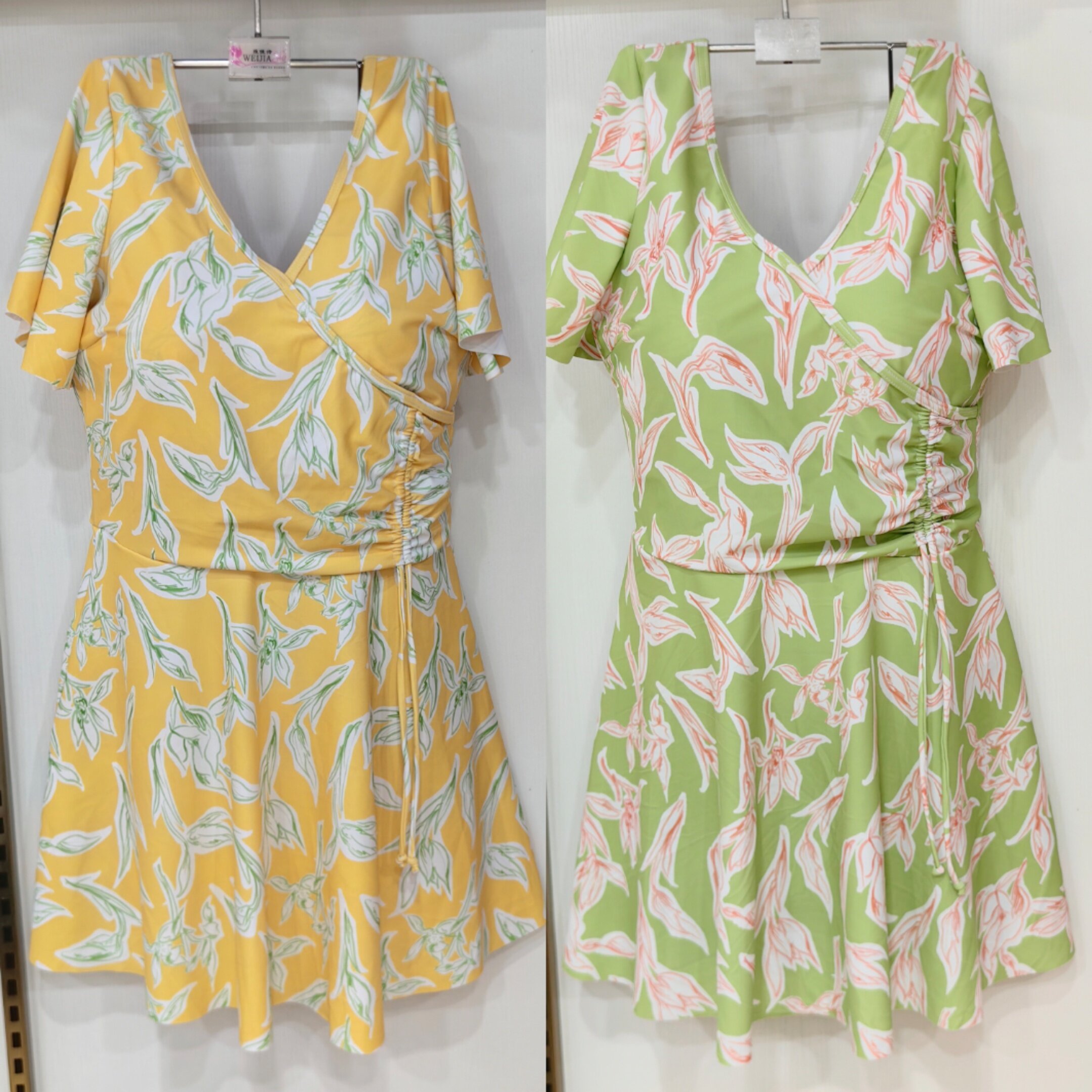 夏思芬温泉游泳衣女连体裙子波西米亚气质收腰显瘦泳装夏大胸6005