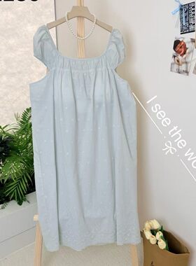 2026弗帝妮夏季新款睡裙马卡龙色系简约休闲睡衣薄款裙家居服2289