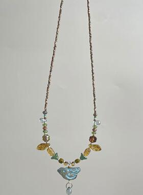 Lotu earrings~’荆棘鸟‘vintage复古森林系串珠项链