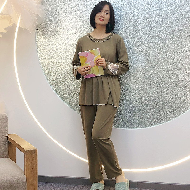 绮瑞女士莫代尔薄棉休闲圆领睡衣