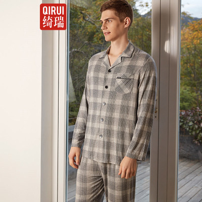 绮瑞莫代尔开衫翻领前扣长袖长裤