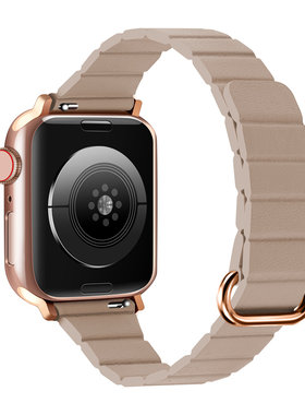 细款磁吸荔枝纹皮质适用于iwatch