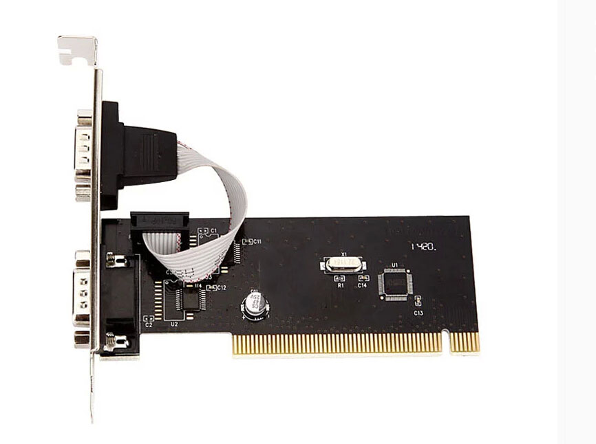 신제품 새로운 PCI 직렬 포트 카드 듀얼 COM 포트 RS232 카드에 대한 9핀 데스크탑 컴퓨터 마더보드 확장 카드