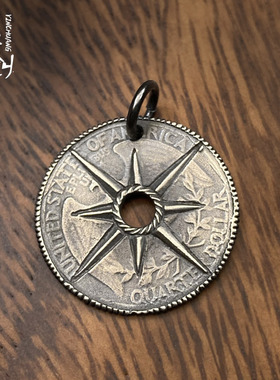 HorizonBlue银币银饼吊坠