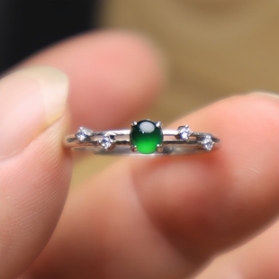 天然冰种高危翡翠蛋面戒指吊坠挂件通用精美时尚把玩配饰玉石