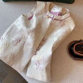 国风马甲提花无袖 新中 上衣网红外套马夹盘扣小众女2026年春秋款