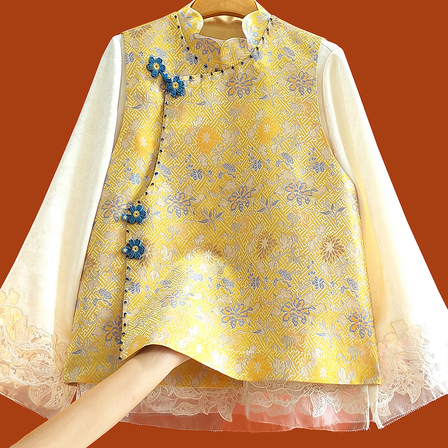 提花百搭宋锦新中式精致国风高档