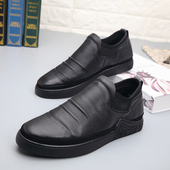 乐福鞋 日常休闲皮鞋 男软底真皮单鞋 2019男鞋 潮流套脚驾车鞋 子