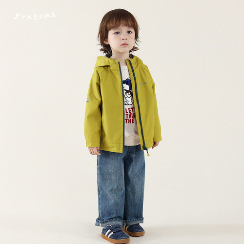 允儿妈男童秋季新款连帽冲锋衣