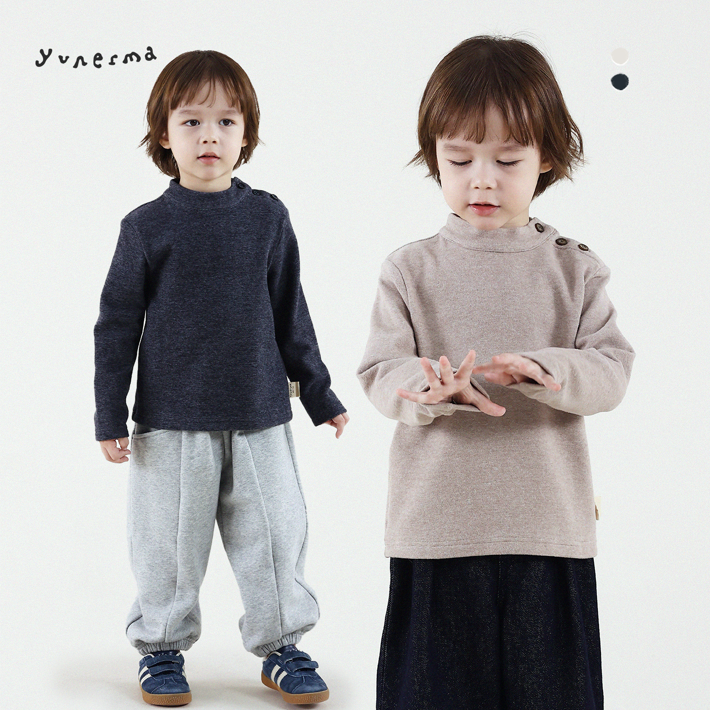 允儿妈男童冬季百搭高领打底衫男宝宝秋冬保暖T恤男孩加厚上衣潮