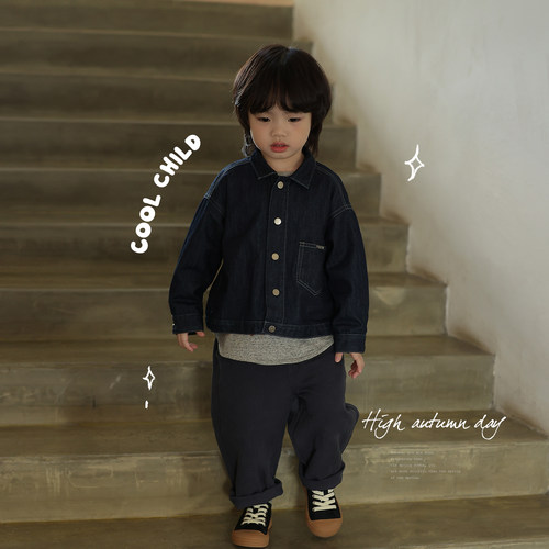 牛仔外套YUNERMA翻领牛仔外套