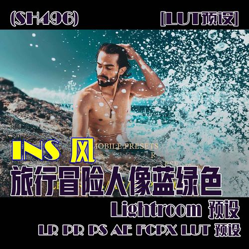 (SH496) 博客风旅行冒险人像蓝绿色 LR PR PS AE FCPX LUT预设
