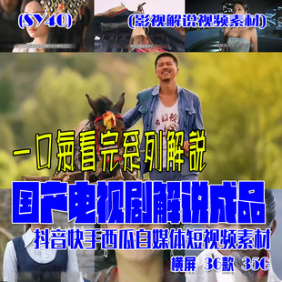 (SY40) 一口气看完国产电视剧系列解说成品抖音素材 横屏36款35G