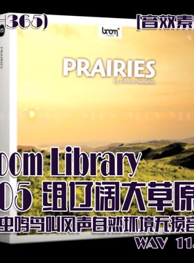 (SH365)105组辽阔大草原虫鸣鸟叫风声自然环境无损无损音效WAV11G