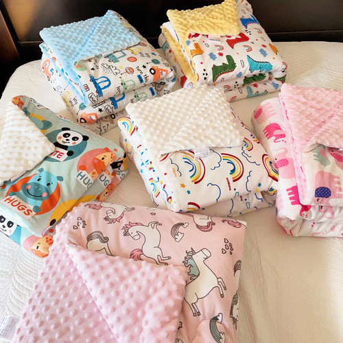 isn台湾豆豆超柔安抚毯子