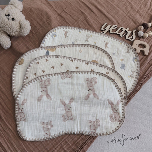 10层棉纱布婴儿小枕巾枕头