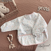 ins出口韩国秋冬婴儿吃饭饭兜宝宝画画反穿罩衣辅食防水免洗上衣