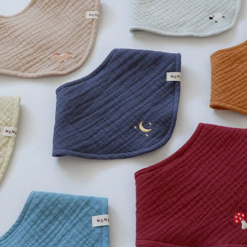 ins韩国新款儿童三角口水巾