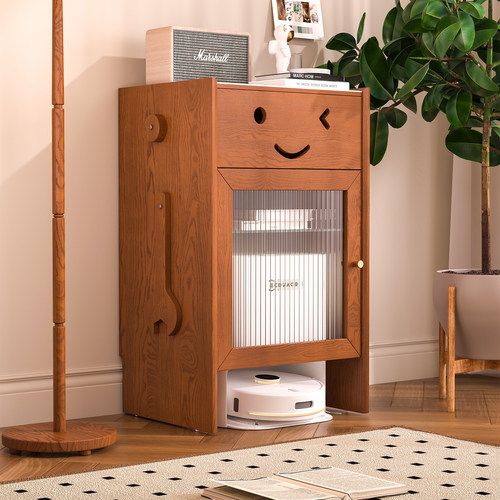苏娅扫地机器人隐藏柜全实木环保
