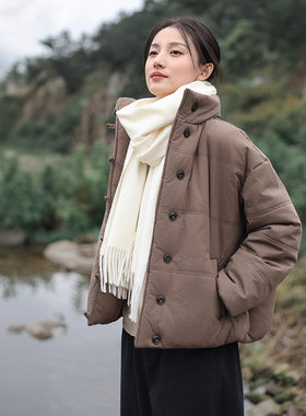 美式大牌泡芙感夹棉衣休闲外套女