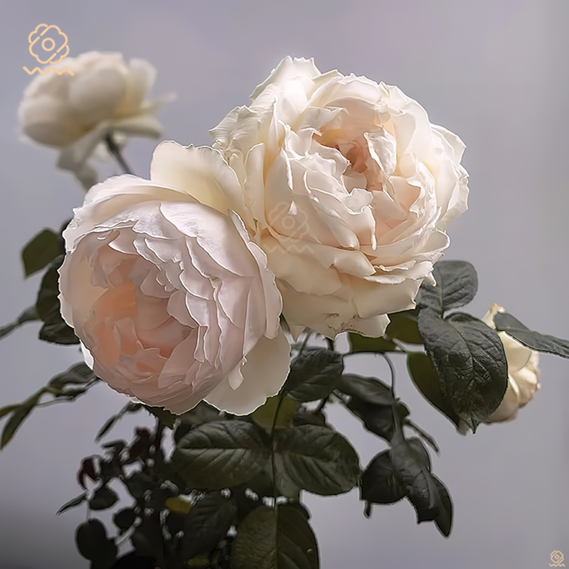 【华宵】月季切花玫瑰嫩粉白色大花浓香四季丰花阳台庭院露台盆栽