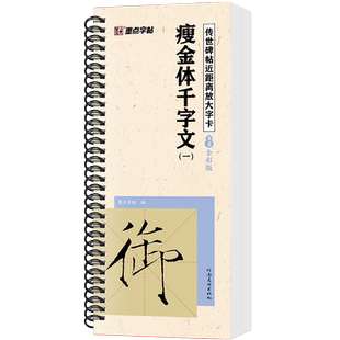 墨点字帖千字文瘦金体字帖毛笔书法临摹字帖原帖精修全文瘦金体入门教程练字帖套装传世碑帖放大版毛笔字帖近距离放大字卡临帖