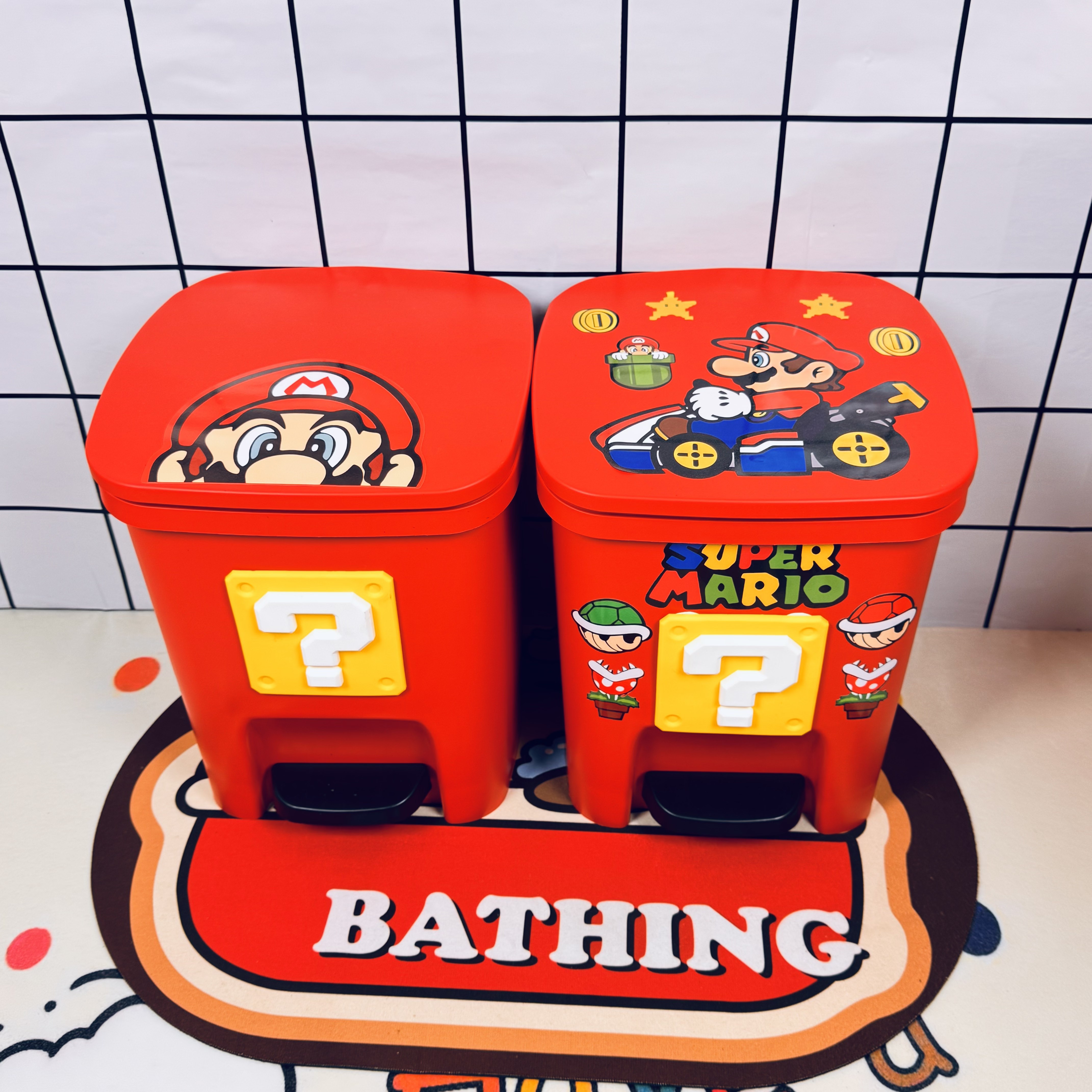 办公室家用垃圾桶大容量防摔卡通