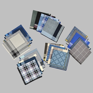 微次品43厘米5条一包全棉老式手帕款式多性价比高自用送人都合适