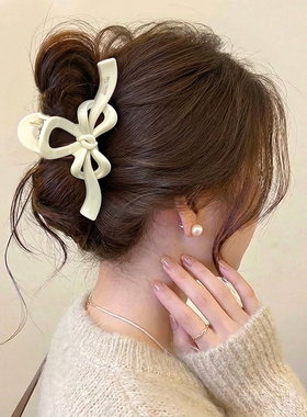 韩系ins高级感蝴蝶结大号抓夹女2026盘发鲨鱼夹简约百搭气质