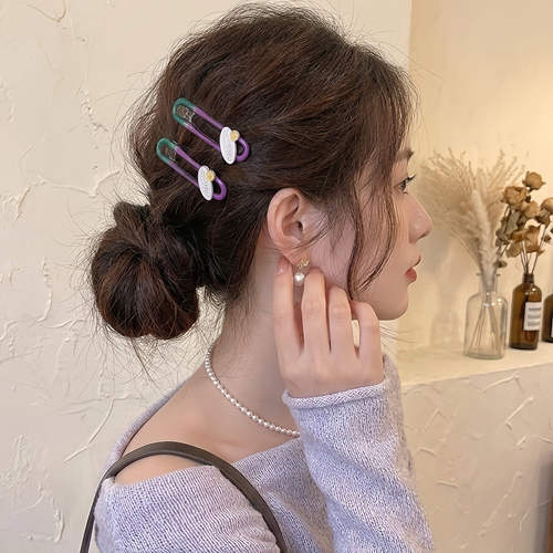 彩色甜美卡通刘海侧边发夹