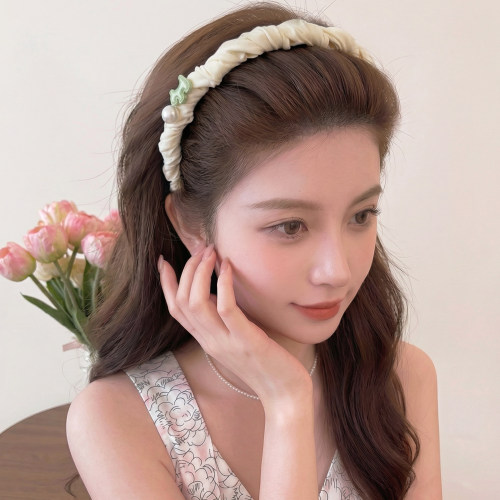 多巴胺甜美带齿珍珠高颅顶发箍女