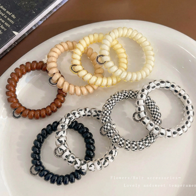 果冻加粗高弹力电话线发圈女