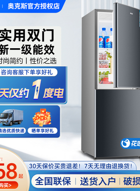 奥克斯128/170L双门电冰箱小型家用节能双开门冰箱大容量宿舍租房