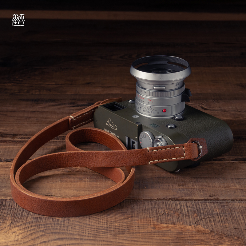 细款双层植鞣皮革真皮相机背带