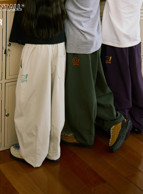 【四色】户外软壳防泼水儿童速干长裤男女童宽松春秋新露营松紧腰