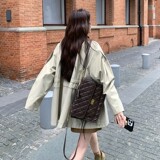 2C270-2858-P170-K258大袖口后腰带宽松韩版风衣外套，女装风衣，2C270
