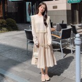 2C270-955-P145-K208针织长袖卫衣假俩件连衣裙，女装连衣裙，2C270