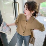 C270-2750-P135-K198小个子款下摆抽绳一排扣外套风衣，女装短外套，2C270