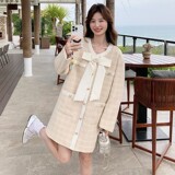C270-2773-P165-K238蝴蝶结小香风连衣裙外套，女装连衣裙，2C270