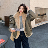 2C270-2888-P245-K338仿皮草皮毛一体夹克外套，女装短外套，2C270